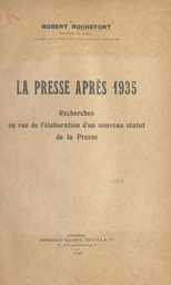 La presse après 1935