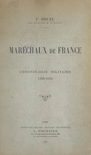 Maréchaux de France - F. Bruel - FeniXX réédition numérique