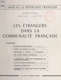 Les étrangers dans la communauté française