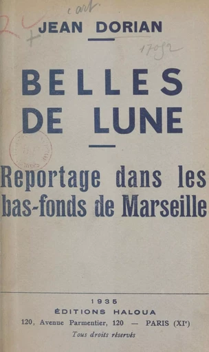 Belles de Lune - Jean Dorian - FeniXX réédition numérique