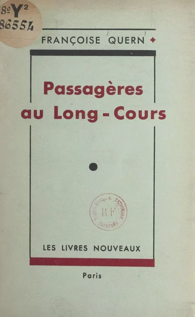 Passagères au long-cours - Françoise Quern - FeniXX réédition numérique