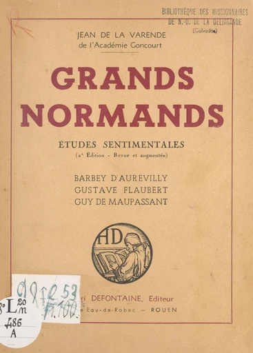 Grands Normands - Jean de La Varende - FeniXX réédition numérique