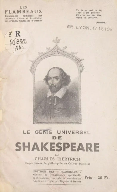 Le génie universel de Shakespeare - Charles Hertrich - FeniXX réédition numérique