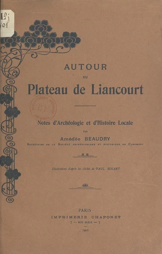 Autour du plateau de Liancourt - Amédée Beaudry - FeniXX rédition numérique