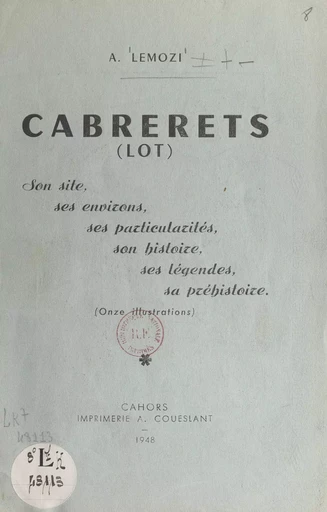 Cabrerets (Lot) - Amédée Lemozi - FeniXX réédition numérique