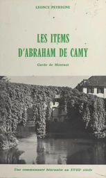 Les items d'Abraham de Camy, garde de Montaut