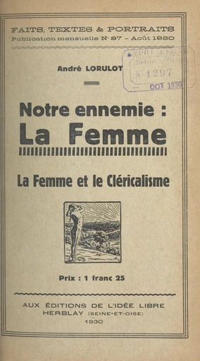 Notre ennemie : la femme - Louis Rasibus - FeniXX réédition numérique