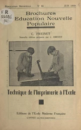 Technique de l'imprimerie à l'école