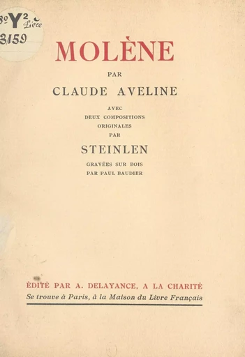 Molène - Claude Aveline - FeniXX réédition numérique