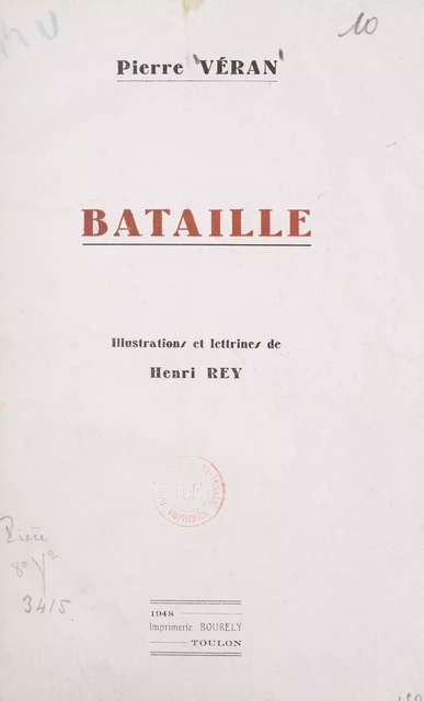 Bataille - Pierre Véran - FeniXX réédition numérique