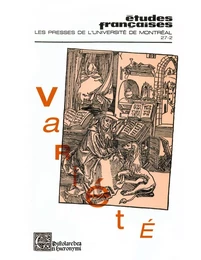 Études françaises. Volume 27, numéro 2, automne 1991