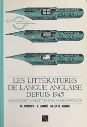 Les littératures de langue anglaise depuis 1945