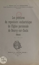 Les peintures du repositoire eucharistique de l'église paroissiale de Beurey-sur-Saulx (Meuse)