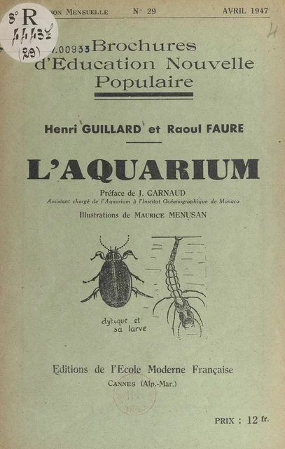 L'aquarium - Raoul Faure, Henri Guillard - FeniXX réédition numérique