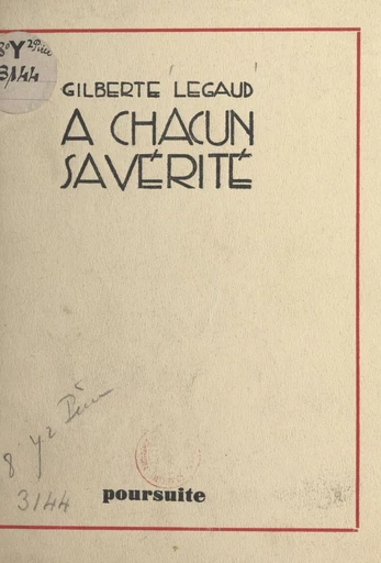 À chacun sa vérité - Gilberte Legaud - FeniXX réédition numérique