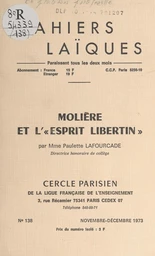 Molière et l'esprit libertin