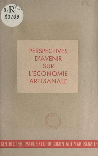 Vues d'avenir sur l'économie artisanale - J. Mayet - FeniXX réédition numérique