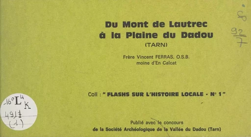 Du mont de Lautrec à la plaine du Dadou (Tarn) - Vincent Ferras - FeniXX réédition numérique