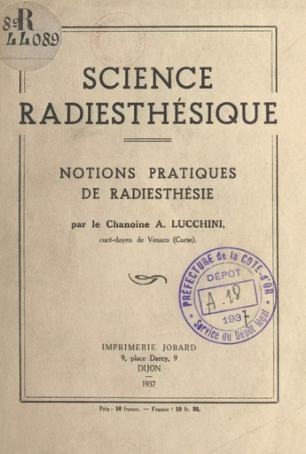 Science radiesthésique - A. Lucchini - FeniXX réédition numérique