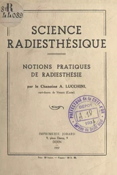 Science radiesthésique