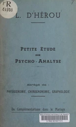 Petite étude de psycho-analyse