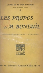 Les propos de M. Boneuil