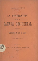 La pénétration dans le Sahara Occidental