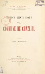 Notice historique sur la commune de Chazeuil