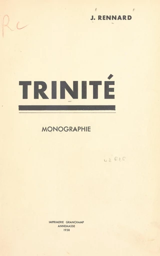 Trinité - Joseph Rennard - FeniXX réédition numérique