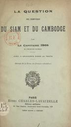 La question des frontières du Siam et du Cambodge