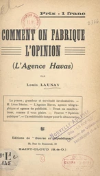 Comment on fabrique l'opinion (l'agence Havas)