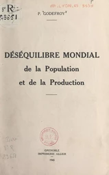 Déséquilibre mondial de la population et de la production