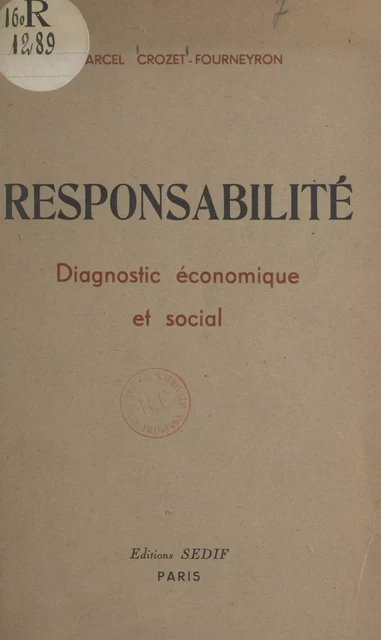 Responsabilité - Marcel Crozet-Fourneyron - FeniXX réédition numérique