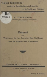 Résumé des travaux de la Société des nations sur la traite des femmes