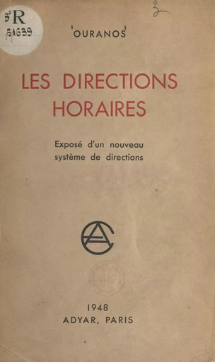 Les directions horaires -  Ouranos - FeniXX réédition numérique