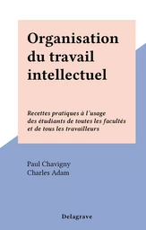 Organisation du travail intellectuel