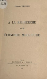 À la recherche d'une économie meilleure