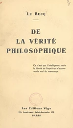 De la vérité philosophique