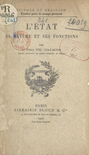 L'État - Théophane Calmes - FeniXX réédition numérique