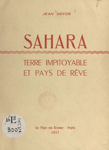 Sahara - Jean Devos - FeniXX réédition numérique