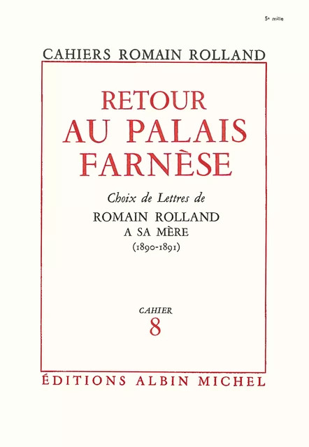 Retour au palais Farnèse - Romain Rolland - Albin Michel