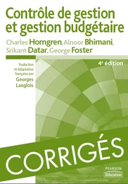 Corrigés de Contrôle de gestion et gestion budgétaire