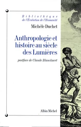 Anthropologie et histoire au siècle des lumières