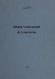 Documents généalogiques de Sarreguemines