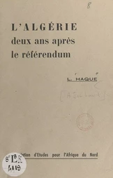 L'Algérie deux ans après le référendum