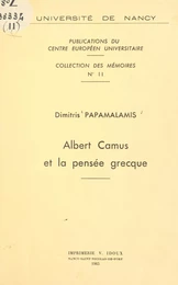 Albert Camus et la pensée grecque