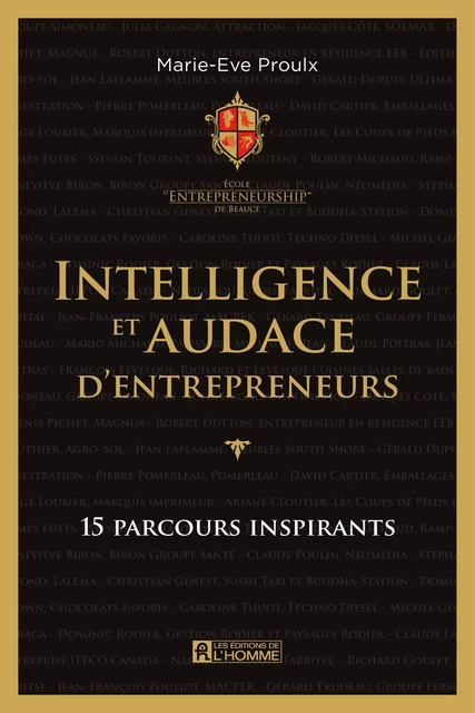 Intelligence et audace d'entrepreneurs - Marie-Eve Proulx - Les Éditions de l'Homme