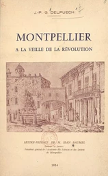 Montpellier à la veille de la Révolution