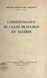 L'indépendance du culte musulman en Algérie