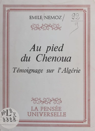 Au pied du Chenoua - Émile Nemoz - FeniXX réédition numérique